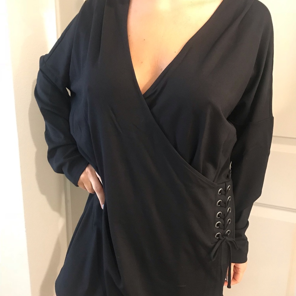 Black sweater type dress